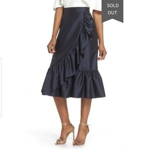 Eliza J Ruffle Midi Skirt